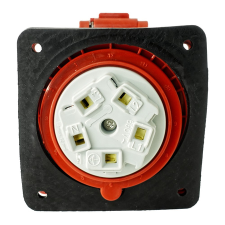 Gniazdo tablicowe skośne CEE 400V 32A/5P 83x90 mm 7061