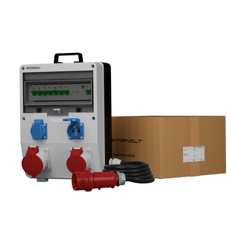 Rozdzielnica budowlana z kablem ECO-S/FI SKH 32A 16A 2x230V Doktorvolt® DV-9764-F