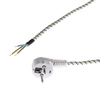 Przewód przyłączeniowy 2m z wtyczką kątową Uni-Schuko 250V 16A PPJ biało-czarny T-10873