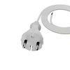 Przewód przyłączeniowy 1,5m z wtyczką prostą TYP E 230V 16A 2×1 mm² H05VV-F PP-21 biały W-98335