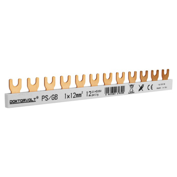 Szyna łączeniowa grzebieniowa PS/GB obustronnie izolowana 1-fazowa 12-modułowa 12mm2 DV-9399-PSGB