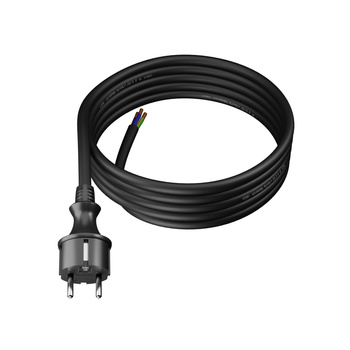 Przewód przyłączeniowy 4m z wtyczką prostą 250V 16A 3x2,5 mm² IP44 H07RN-F PP-40H czarny W-97219