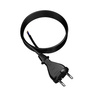 Przewód przyłączeniowy 4,5m z wtyczką prostą TYP E 230V 16A 2×1 mm² H05RR-F PP-21 czarny W-97190