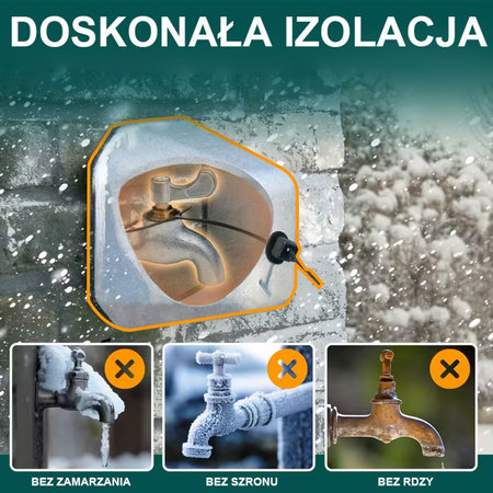 Osłona na kran wytrzymała ochrona przed mrozem piankowa EPS wielorazowego użytku łatwa instalacja ochrona zewnętrznego kranu wodoodporna DV-6746 Doktorvolt