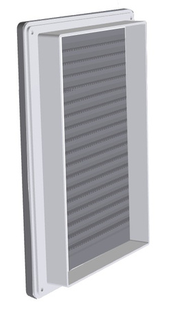 Kratka wentylacyjna skośna z siatką 21x14 brąz AirRoxy 02-341