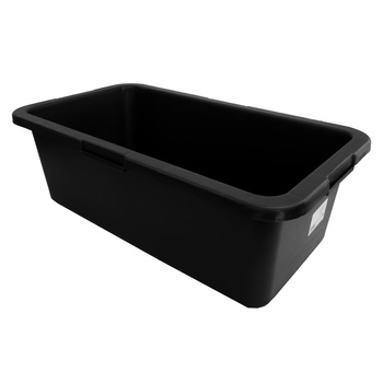 Kastra budowlana prostokątna 80L czarna z regranulatu PP/PE pojemnik na zaprawę beton klej odporna wiadro pojemnik donica kalfas DV-5633