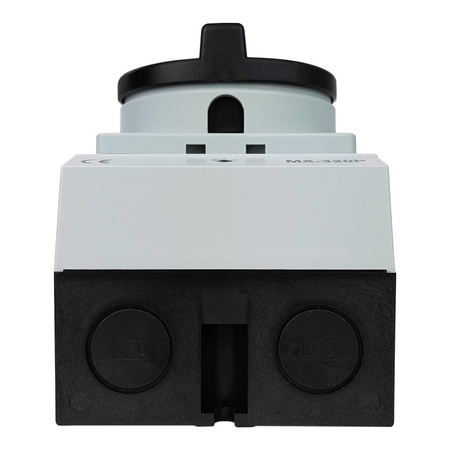 Rozłącznik trójfazowy łącznik krzywkowy 3x20A 4kW w obudowie szarej IP65 XBS MX-320P