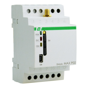 Przekaźnik zdalnego sterowania GSM Sterowanie bramą CLIP SIMply MAX P02 F&F SIMPLY MAX-P02