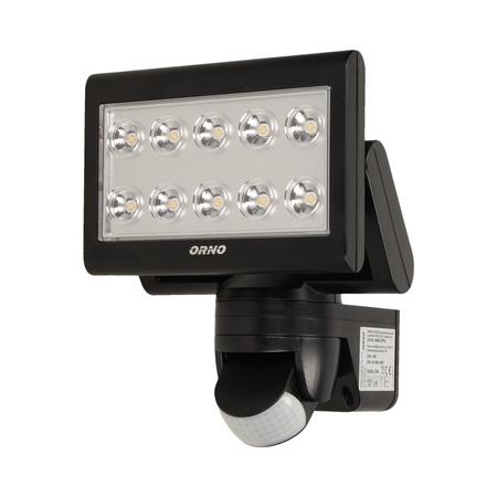 SIROCCO LED 25W. naświetlacz z czujnikiem ruchu. 1500lm. IP44. 4000K czarny OR-NL-348BLPPR4