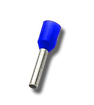 100 Stück Isolierte blaue Aderendhülse verzinnt 2,5mm² x 8 mm 3341