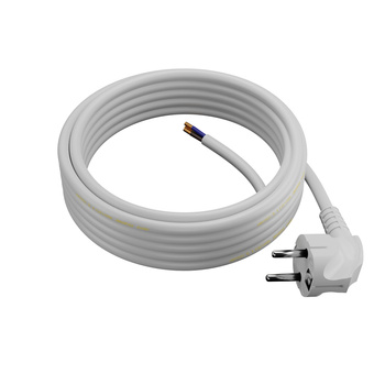 Przewód przyłączeniowy 10m z wtyczką kątową Uni-Schuko 250V 16A 3x1,5 mm² OMY PP-50 biały W-98426