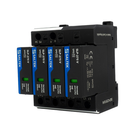 Ogranicznik przepięć typ 2 40kA SLP-275 V/4 do 350V DC szyna DIN warystorowy ochronnik przepięciowy dla niskiego napięcia A01722