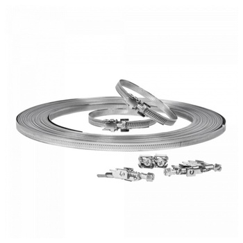 Opaska ślimakowa na rolce W2, rozpinana 30m, KARTON box+ 50 zamków OACW2 30/9 CARTBOX