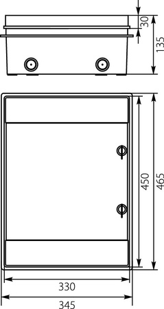 RHp-24 Rozdzielnica hermetyczna podtynkowa 24modułowa IP65 VDE 36.240 E-P 5955