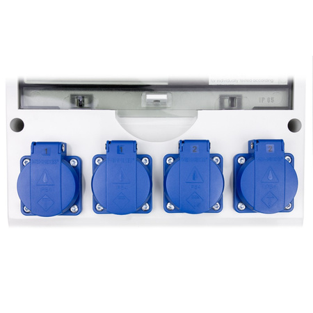 Rozdzielnica budowlana TD 32A 16A 4x230V Schuko Doktorvolt bez zabezpieczeń DV-6077-D