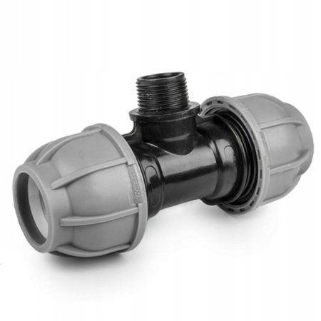 Trójnik do rur PE 20mm GZ 1/2" PN10 BRADAS DSRA10T20M12