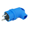Wtyczka gumowa kątowa 16A 230V niebieska Schuko 3101-302-0900