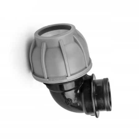 Kolanko do rur PE 25mm 90° z gwintem wewnętrznym 1/2" PN10 DSRA10K25F12