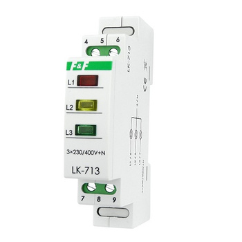 Kontrolka sygnalizacyjna 3-fazowa żółta-czerwona-zielona lampka F&F LK-713K