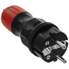 Wtyczka rozbieralna prosta WT-54 IP54 2P+Z 16A 250V Uni-Schuko czarno-czerwona W-97977