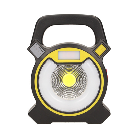 GIOVIA LED 5W naświetlacz roboczy z akumulatorem. 300lm. IP44. 6000K. 2x1200mAh. z ładowarką USB i funkcją power bank OR-NR-6077L6