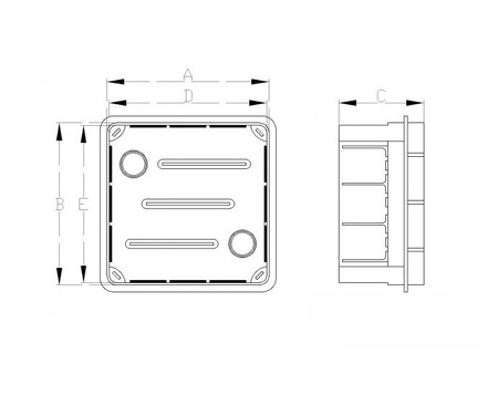 Puszka instalacyjna podtynkowa Pp/t 1 E-P 11.1