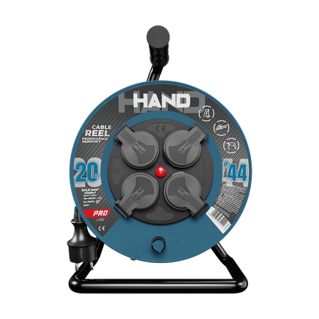 Przedłużacz bębnowy HAND PRO 20m 4x Gniazda 230V IP44 H05RN-F 3x1,5 mm² W-96304