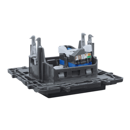 Gniazdo komputerowo - telefoniczne 1 x RJ45 1x RJ11 czarne Niloe Step 863556