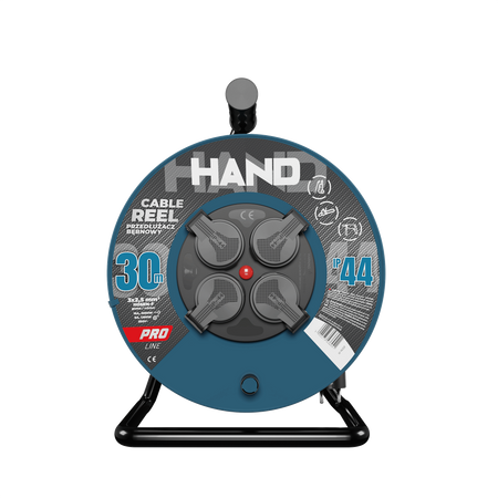 Przedłużacz bębnowy HAND PRO 30m 4x Gniazda 230V IP44 H05RN-F 3x2,5 mm² W-96318