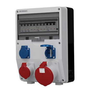 Rozdzielnica budowlana TD-S/FI 63A 16A 2x230V Schuko Doktorvolt DV-2268-D