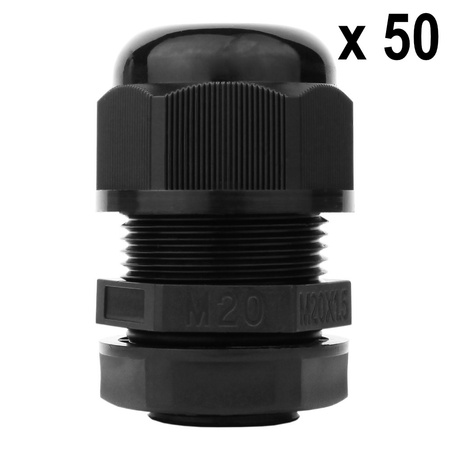 50 szt. M20 Dławnica kablowa 10-14mm IP68 dławik metryczny DGN DDL-M20P-10AH-50