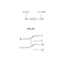 Przekaźnik elektromagnetyczny PK-2P-230V na szynę zielona lampka F&F PK-2P/230V