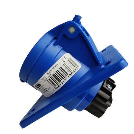 PCE Gniazdo tablicowe skośne CEE 16A 3P 230V 6h niebieskie IP44 TWIST 413-6