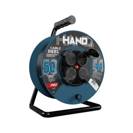 Przedłużacz bębnowy HAND PRO 50m 4x Gniazda 230V IP44 H05RN-F 3x1,5 mm² W-96307