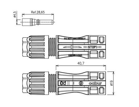 Złącze solarne SL4 męskie 4 - 6 mm2 IS14240N