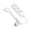 Przedłużacz 3-krotny 2P+Z (schuko). 5m H05VV-F 3x1.0mm2. Imax 10A. biały ORAE13145(GS)/W/5M