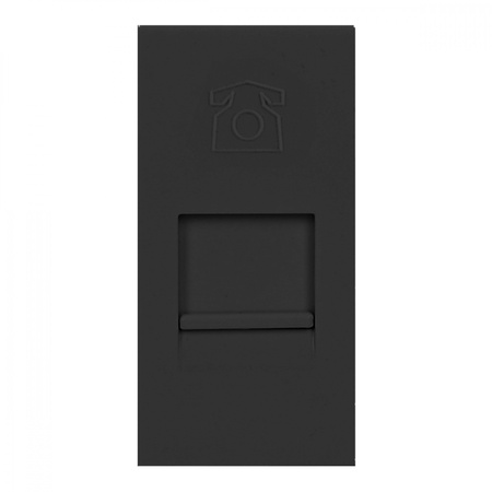 NOEN RJ11. gniazdo modułowe 22.5x45mm telefoniczne RJ11. czarne OR-GM-9010/B/RJ11