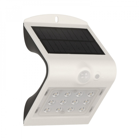 SILOE LED 1.5W. lampa solarna z czujnikiem ruchu 120st. 190lm. IP65. 4000K. 1200mAh. podwójne źródło światła. biała OR-SL-6083WLR4