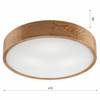 Lampa sufitowa drewniana lampa plafon drewniany dębowy LED 3-punktowy okrągły 47 cm IP20 LD-PD-6.3 DAB