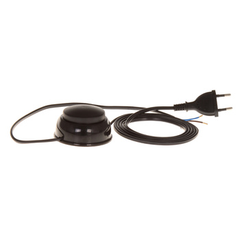 Przewód przyłączeniowy z wyłącznikiem nożnym PWN-2 3m 2x0,75 mm² z wtyczką płaską 250V 16A czarny W-10150