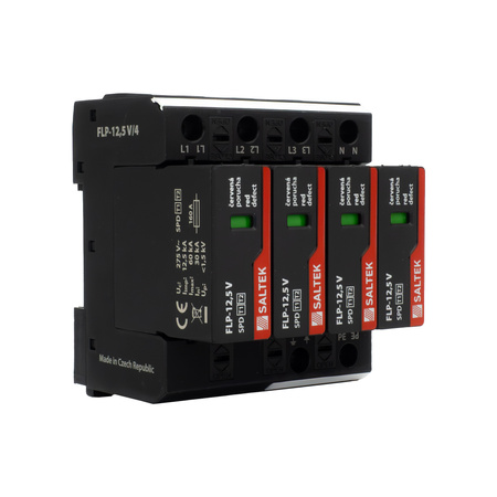 Ogranicznik przepięć t1+t2 12.5kA FLP-12,5 V/4 do 350V DC szyna DIN ochronnik przepięciowy dla niskiego napięcia A03429