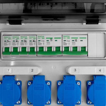 Rozdzielnica budowlana TR-S 32A 2x16A 4x230V Schuko Doktorvolt DV-7273-D