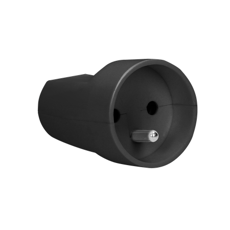 Gniazdo przenośne pojedyncze rozbieralne 16A 250V 2P+Z czarne OR-AE-13183/B