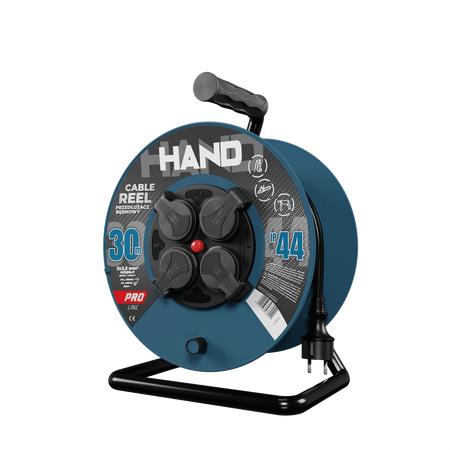 Przedłużacz bębnowy HAND PRO 30m 4x Gniazda 230V IP44 H05RN-F 3x2,5 mm² W-96318