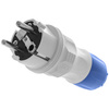 Wtyczka rozbieralna prosta WT-54 IP54 2P+Z 16A 250V Uni-Schuko szaro-niebieska W-97976