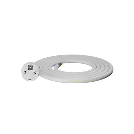 Przewód przyłączeniowy 1,5m z wtyczką prostą 250V 16A 3x2,5 mm² IP44 H05VV-F PP-40H biały W-98389