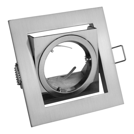 Oprawa sufitowa punktowa - kwadratowa uchylna aluminiowa VILA inox GTV OP-VILAKW-02