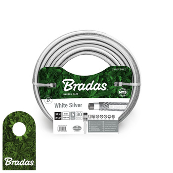 Wąż ogrodowy 1/2" 50m NTS WHITE SILVER WWS1/250 BRADAS 5359