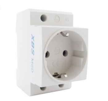 Gniazdo modułowe 230V 16A schuko na szynę MSD XBS MSD SCHUKO