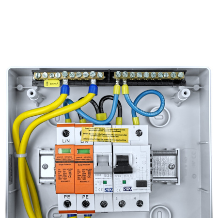 Rozdzielnica PV Fotowoltaiczna Solarna AC 1F B20 25A 300mA T1 T2 Doktorvolt DV-9498-FOT-265-AC
